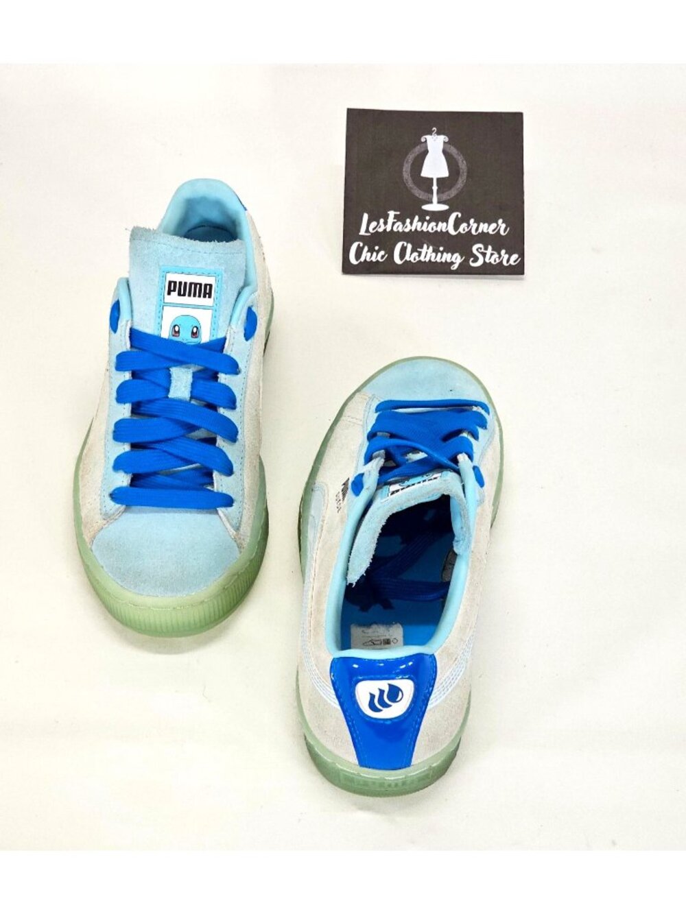 Puma Boy's Classic Squirtle Blue Suede Pokémon Crossover Shoes Size 5 1776 - Picture 11 of 14